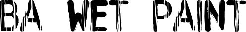 BA Wet Paint Font