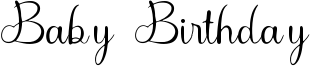 Baby Birthday Font