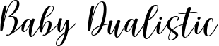 Baby Dualistic Font
