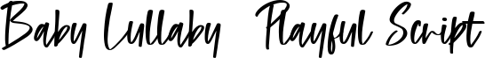 Baby Lullaby | Playful Script Font