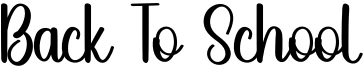Back To School Font