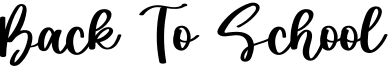 Back To School Font