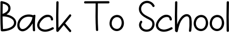 Back To School Font