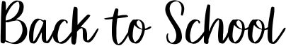 Back to School Font