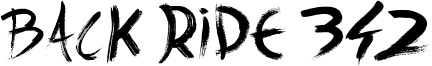 Back Ride 342 Font