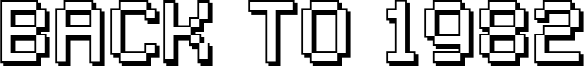 Back to 1982 Font