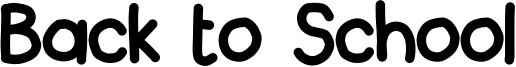 Back to School Font