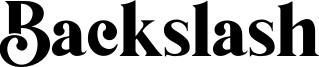 Backslash Font