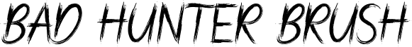 Bad Hunter Brush Font