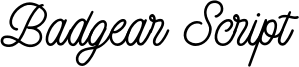 Badgear Script Font