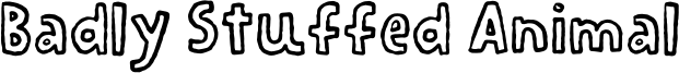 Badly Stuffed Animal Font