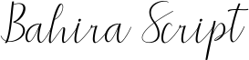 Bahira Script Font