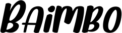 Baimbo Font