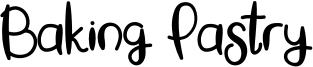 Baking Pastry Font