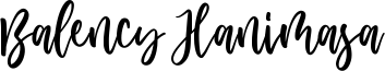 Balency Hanimasa Font