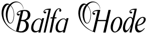 Balfa Hode Font