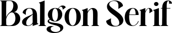 Balgon Serif Font