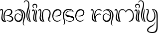 Balinese Family Font