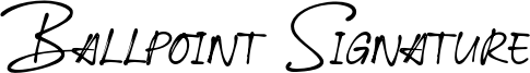 Ballpoint Signature Font