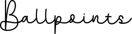 Ballpoints Font