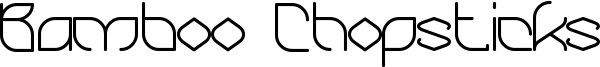Bamboo Chopsticks Font
