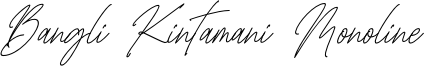 Bangli Kintamani Monoline Font