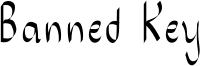 Banned Key Font