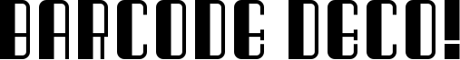 Barcode Deco! Font