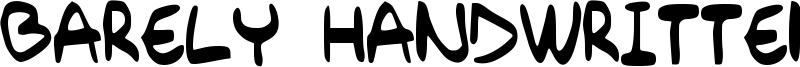 Barely Handwritten Font