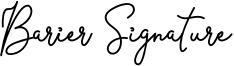 Barier Signature Font