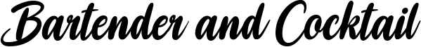 Bartender and Cocktail Font