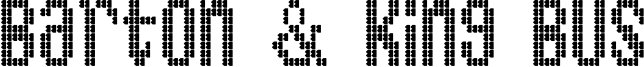 Barton & King Bus Font