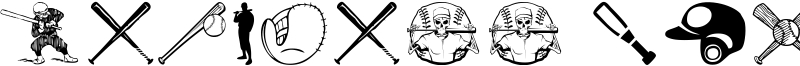Baseball Icons Font
