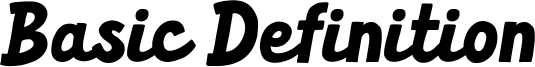 Basic Definition Font