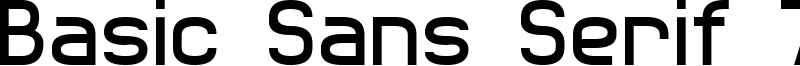 Basic Sans Serif 7 Font