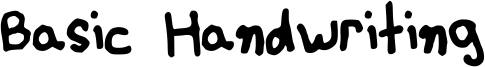 Basic Handwriting Font