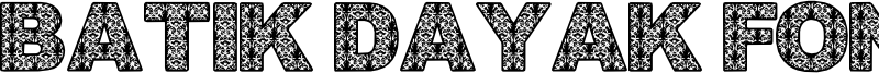 Batik Dayak Font Font