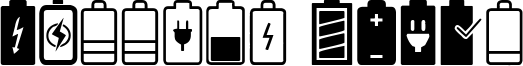 Battery Icons Font