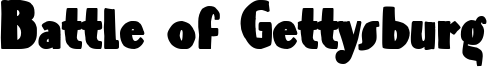 Battle of Gettysburg Font