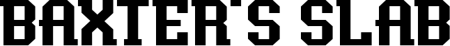 Baxter's Slab Font