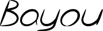 Bayou Font