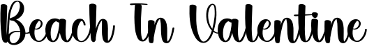 Beach In Valentine Font