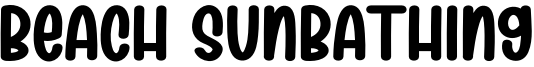 Beach Sunbathing Font