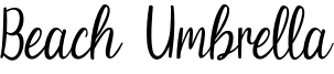 Beach Umbrella Font