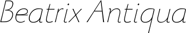 BeatrixAntiqua-ThinItalic Trial.ttf
