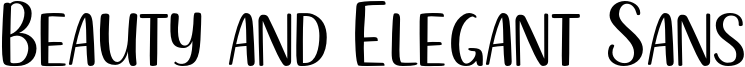 Beauty and Elegant Sans Font