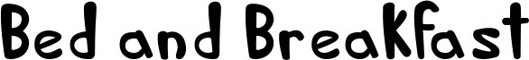 Bed and Breakfast Font