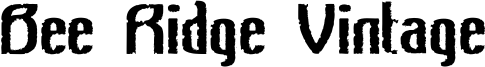 Bee Ridge Vintage Font