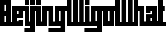 BeijingWigoWhat Font