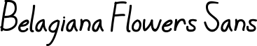 Belagiana Flowers Sans Font